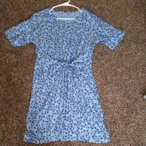 Blue Dress wuth cheetah and heart print